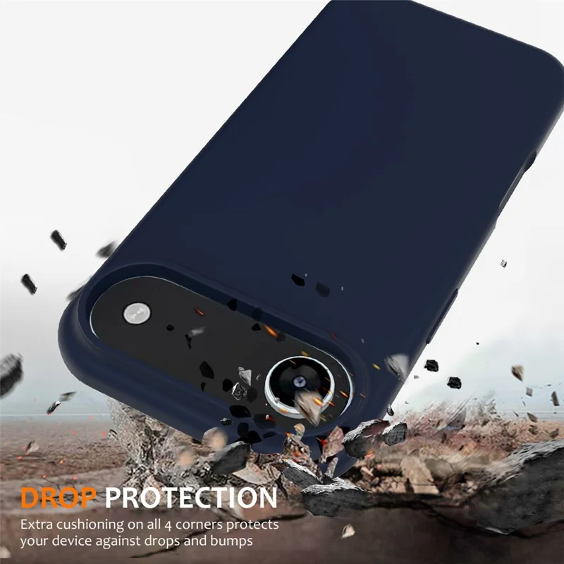 For iPhone 17 Air Case Compatible with MagSafe Anti-Drop Liquid Silicone Phone Cover - Dark Blue