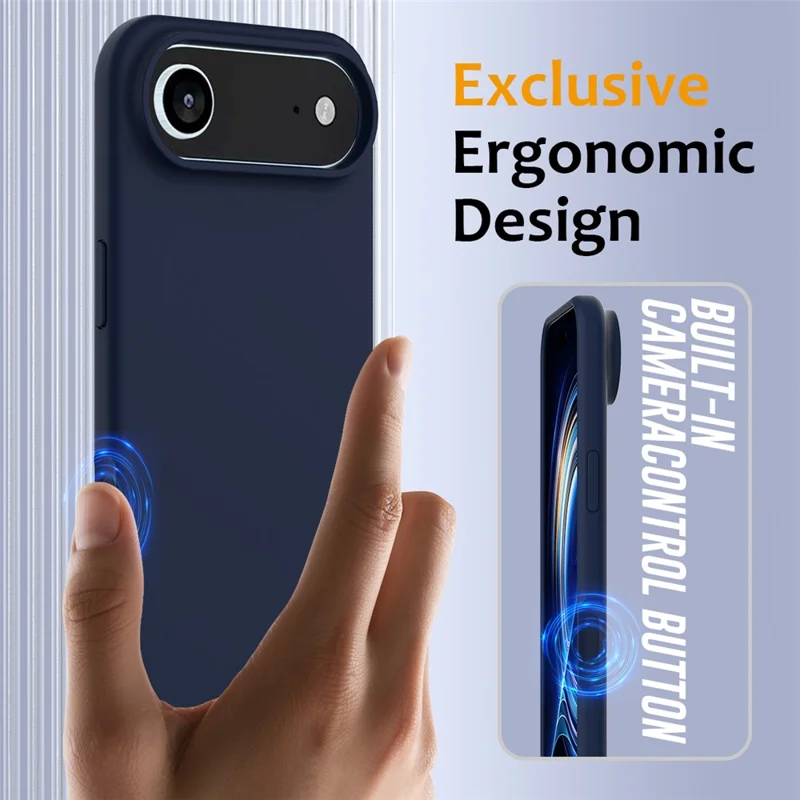 For iPhone 17 Air Case Compatible with MagSafe Anti-Drop Liquid Silicone Phone Cover - Dark Blue