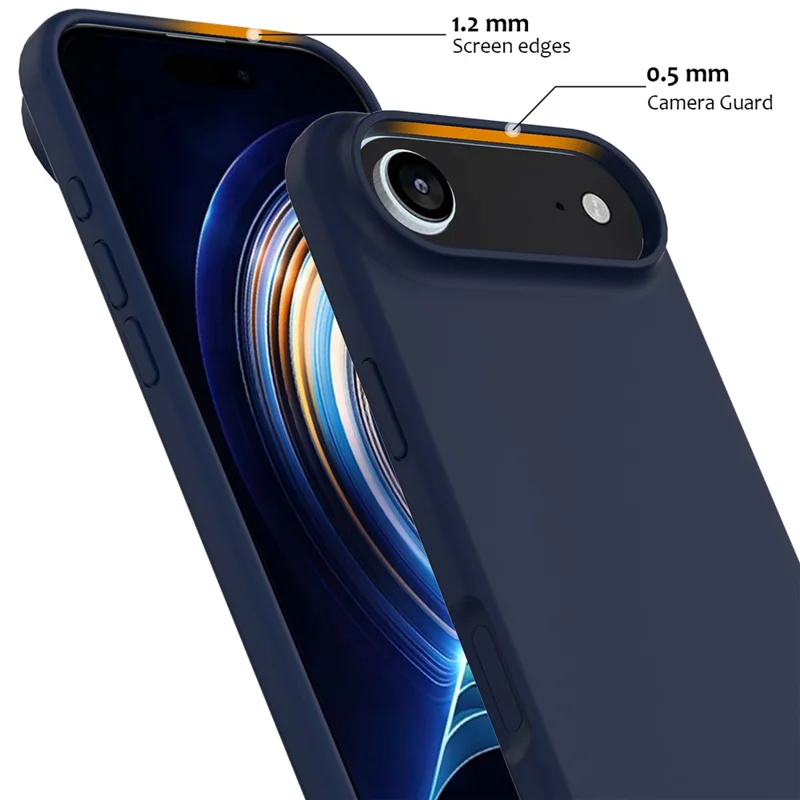 For iPhone 17 Air Case Compatible with MagSafe Anti-Drop Liquid Silicone Phone Cover - Dark Blue