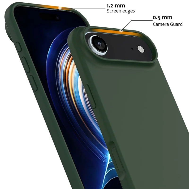 For iPhone Air Case Compatible with MagSafe Anti-Drop Liquid Silicone Phone Cover - Dark Green