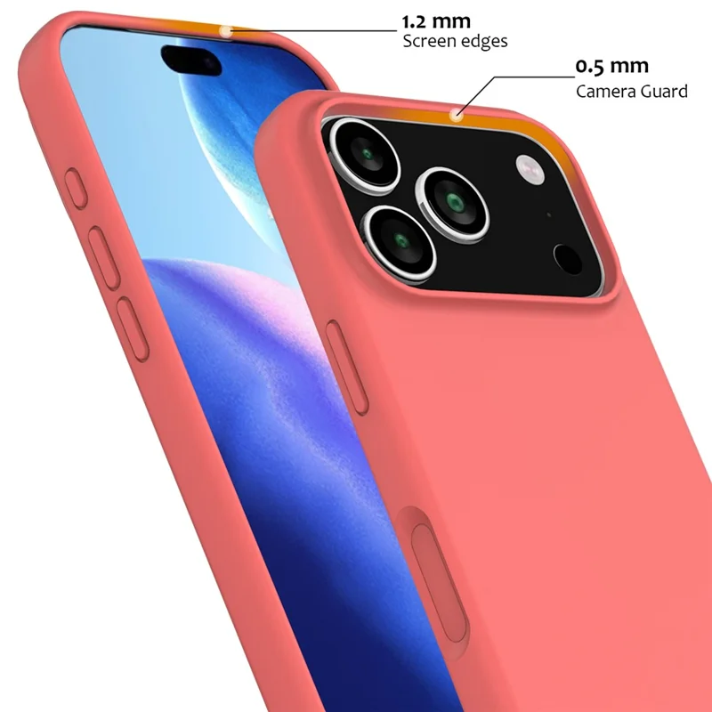 For iPhone 17 Pro Case Compatible with MagSafe Anti-Drop Liquid Silicone Phone Cover - Hot Pink