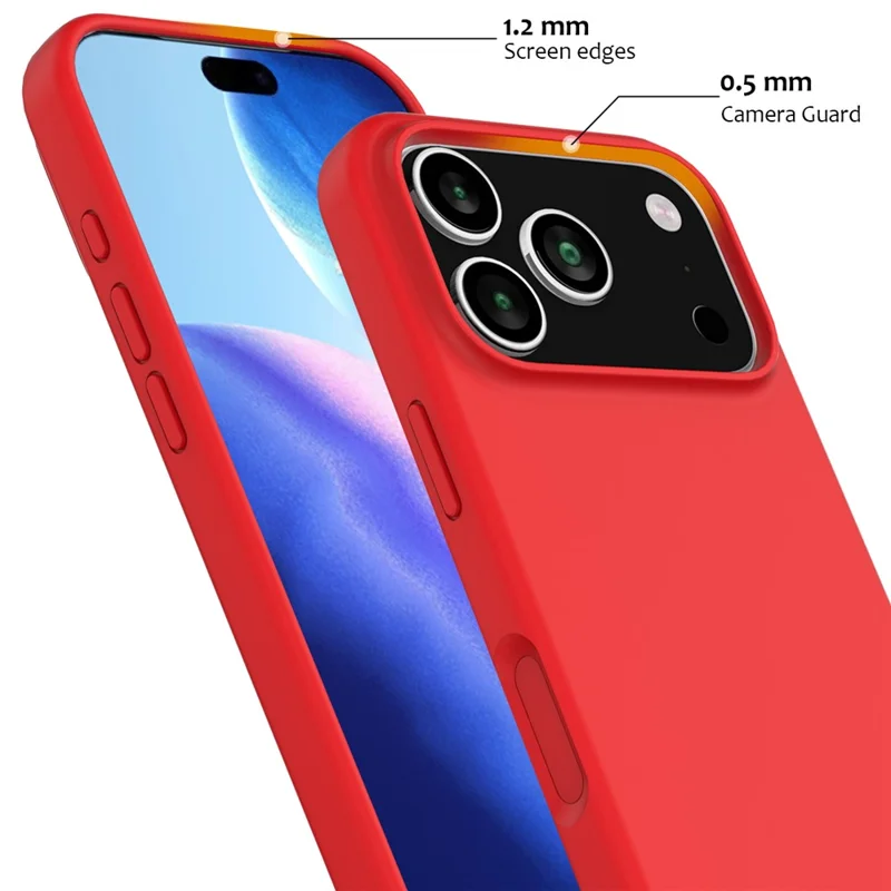 For iPhone 17 Pro Case Compatible with MagSafe Anti-Drop Liquid Silicone Phone Cover - Red