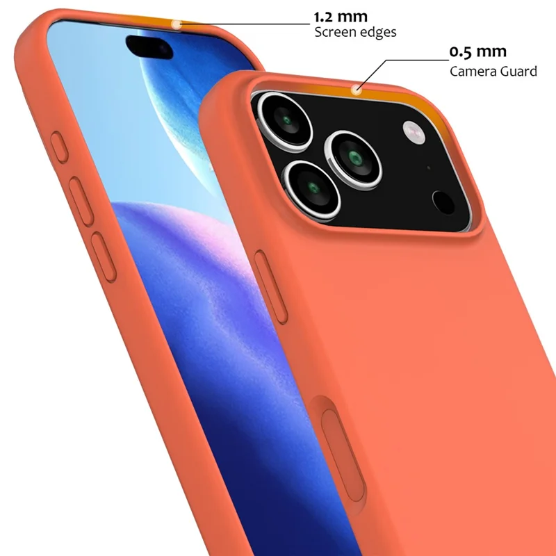 For iPhone 17 Pro Max Case Compatible with MagSafe Anti-Drop Liquid Silicone Phone Cover - Orange