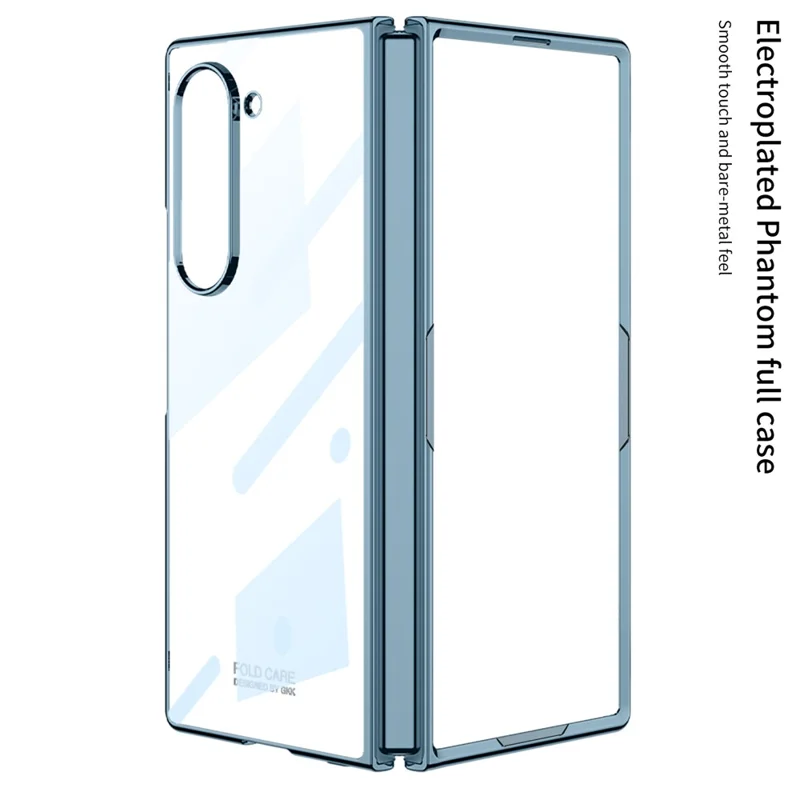 GKK für Samsung Galaxy Z Fold7 5G Hülle Elektroplattierung Hartkunststoff-Panzerglas-Handyhülle mit Bildschirmschutzfolie - Grün