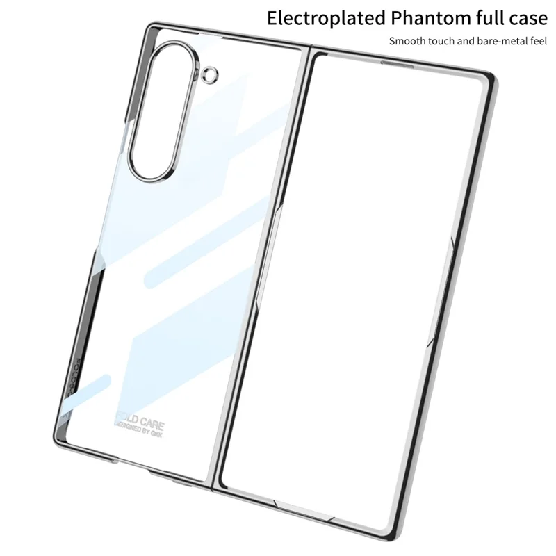 GKK für Samsung Galaxy Z Fold7 5G Hülle Elektroplattierung Hartkunststoff-Panzerglas-Handyhülle mit Bildschirmschutzfolie - Grün