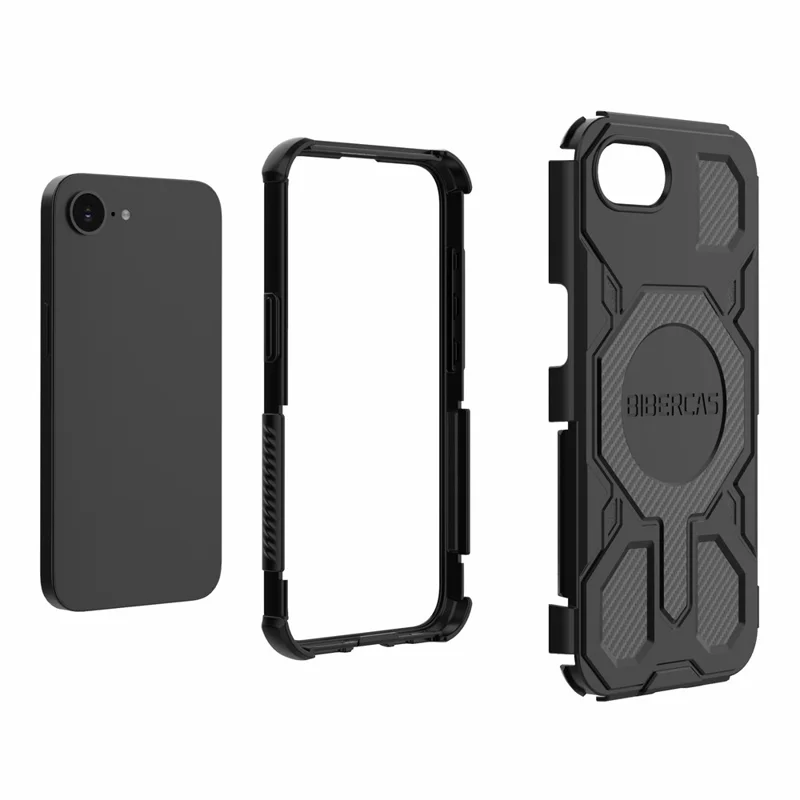 BIBERCAS Serie J-16 Custodia per iPhone 16e Compatibile con MagSafe Antiurto TPU + Custodia per telefono in PC - Rosa
