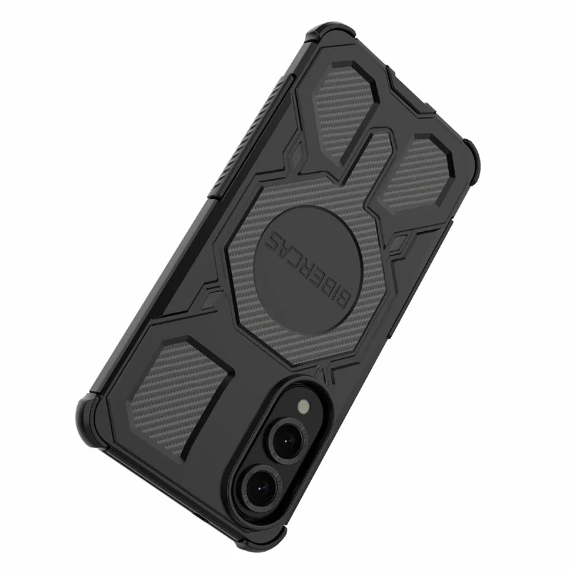 Funda BIBERCAS J-16 Series para Samsung Galaxy S25 Edge Compatible con MagSafe Antigolpes TPU + PC - Negro