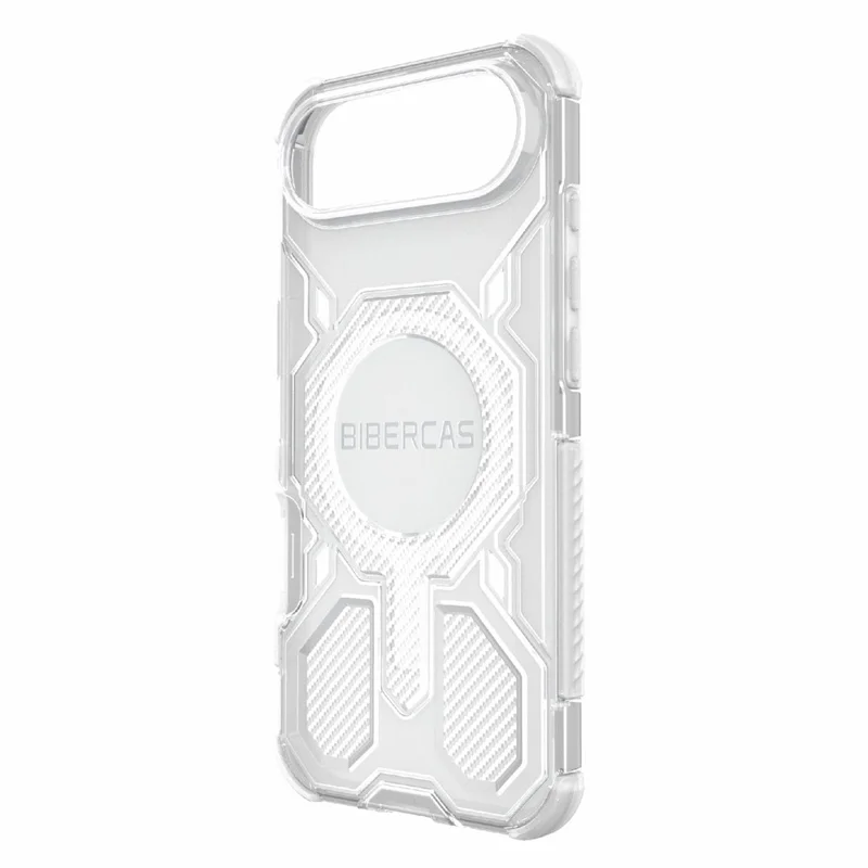 BIBERCAS J-16 Прозрачный чехол для iPhone 17 с поддержкой MagSafe, TPU + PC - Серый