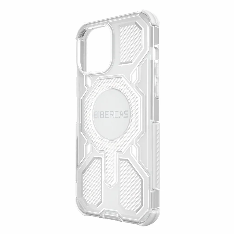BIBERCAS J-16 Transparent Series For iPhone 13 Pro Max Case Compatible with MagSafe TPU + PC Phone Cover - Grey