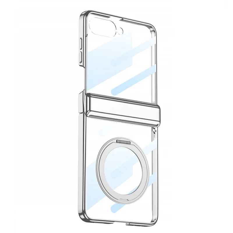 GKK For Samsung Galaxy Z Flip7 5G Case with Kickstand Magnetic Hinge Protection PC Tempered Glass Phone Cover - Champagne Gold