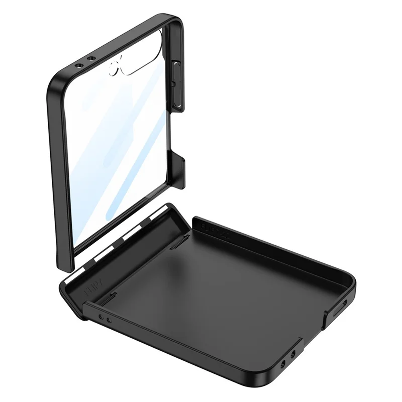 GKK Для Samsung Galaxy Z Flip7 5G Чехол с Подставкой Магнитный Шарнир Защита ПК Чехол для Телефона с HD Защитой Заднего Экрана - Серебристый