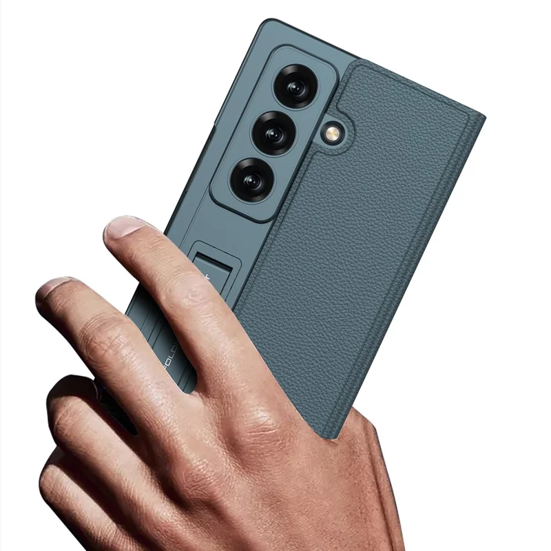 GKK For Samsung Galaxy Z Fold7 5G Case Card Slot PC + PU Flip Phone Cover with Screen Film, Stylus - Carbon Fiber Texture