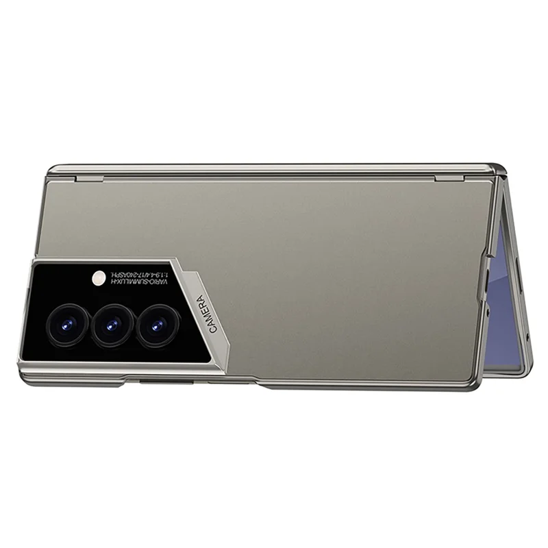 GKK Für Samsung Galaxy Z Fold7 5G Hülle Scharnierschutz PC + Gehärtetes Glas Stoßfeste Handyhülle - Titangrau