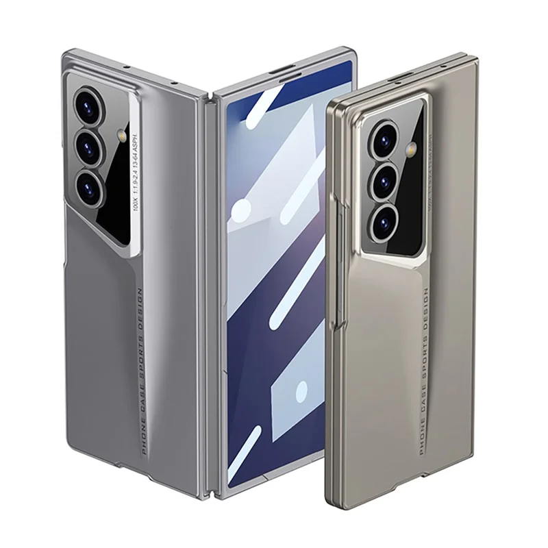 GKK For Samsung Galaxy Z Fold7 5G Case PC + Tempered Glass Ultra Slim Phone Cover - Black