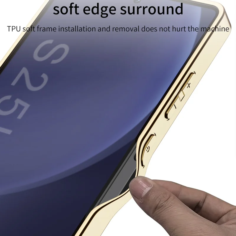 Étui GKK pour Samsung Galaxy S25 Ultra - Coque de téléphone électrolytique PU + PC + TPU Compatible charge sans fil - Texture en fibre de carbone