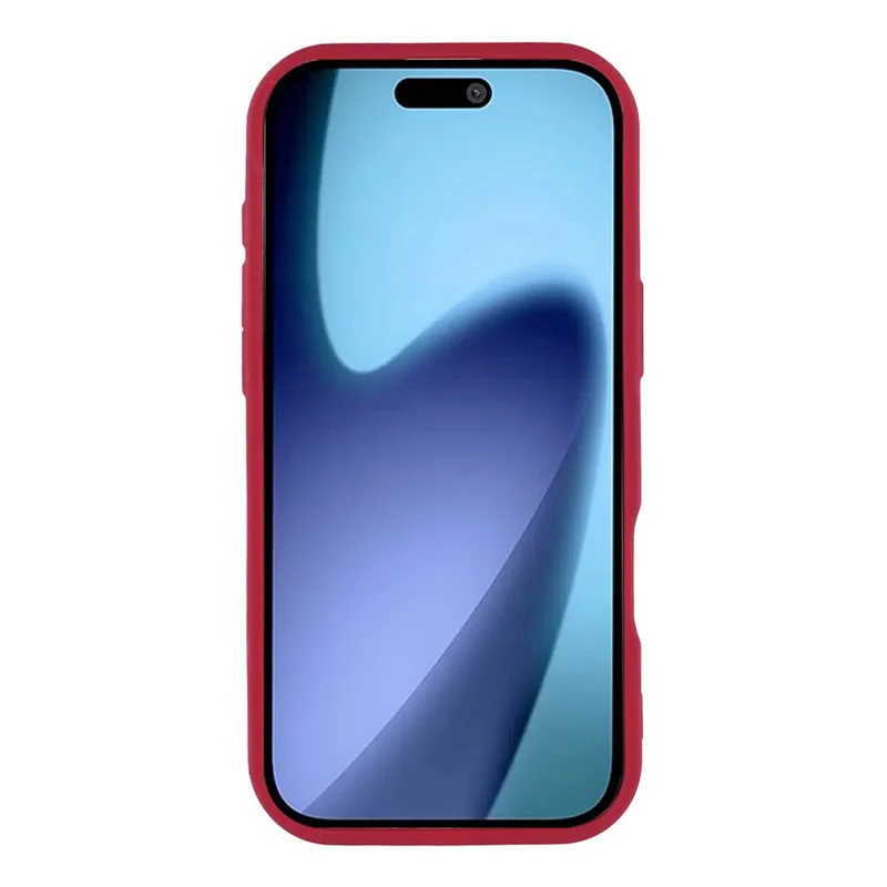 For iPhone Air Case Grooved Design TPU Anti Slip Phone Cover - Red