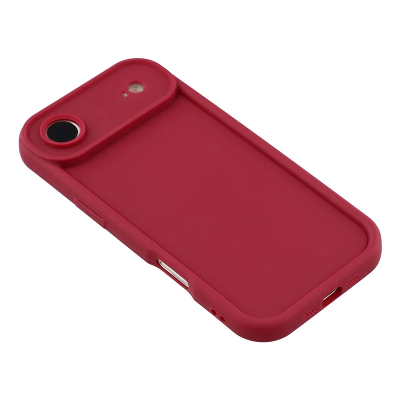 For iPhone Air Case Grooved Design TPU Anti Slip Phone Cover - Red