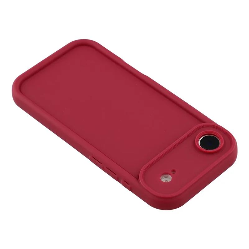 For iPhone Air Case Grooved Design TPU Anti Slip Phone Cover - Red
