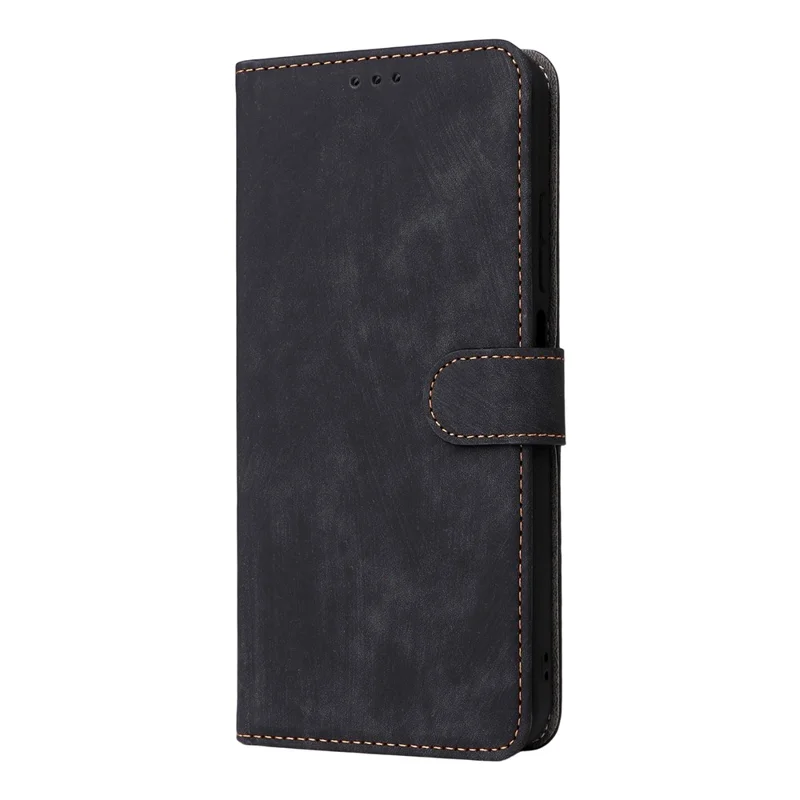 Funda tipo cartera para Xiaomi Redmi 15C 4G (171mm) con bloqueo RFID, cubierta de cuero PU para teléfono con soporte y correa - Negro