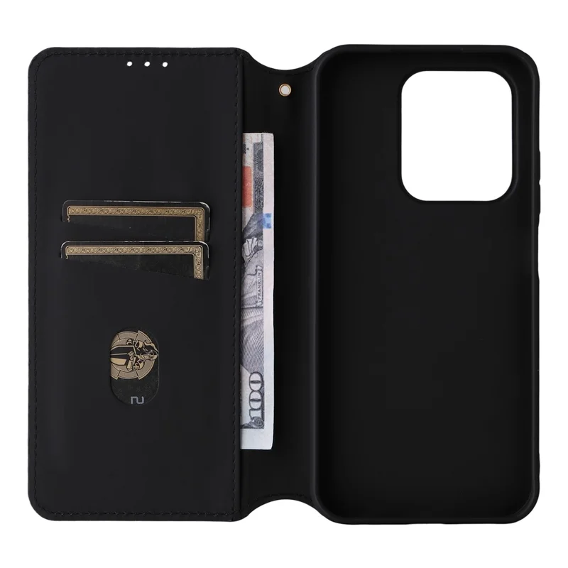 Pour Xiaomi Redmi 15C 4G (171mm) Étui Portefeuille en Cuir Imprimé Losange - Rouge