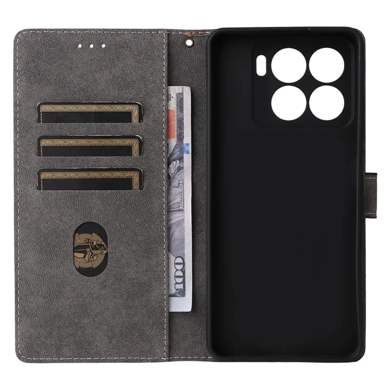 For ZTE Blade A56 Case Wallet RFID Blocking PU Leather Phone Cover Stand with Strap - Brown