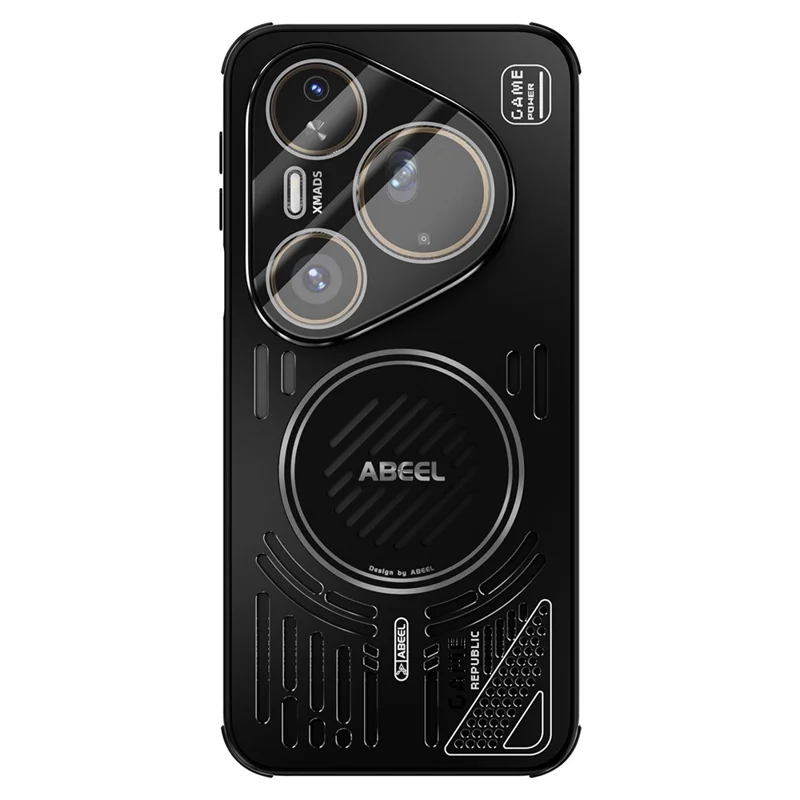 ABEEL Para Huawei Pura 80 Ultra Funda Magnética de Aluminio + PC + TPU con Disipación de Calor - Negro