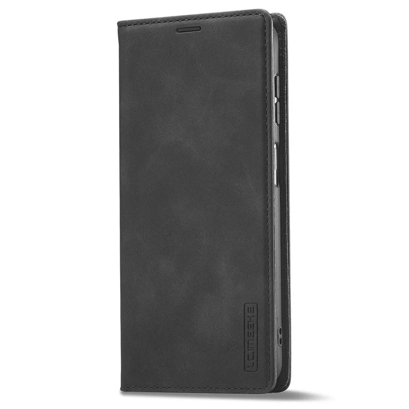 LC.IMEEKE For Samsung Galaxy A17 5G Case Wallet Microfiber Leather Phone Cover - Black