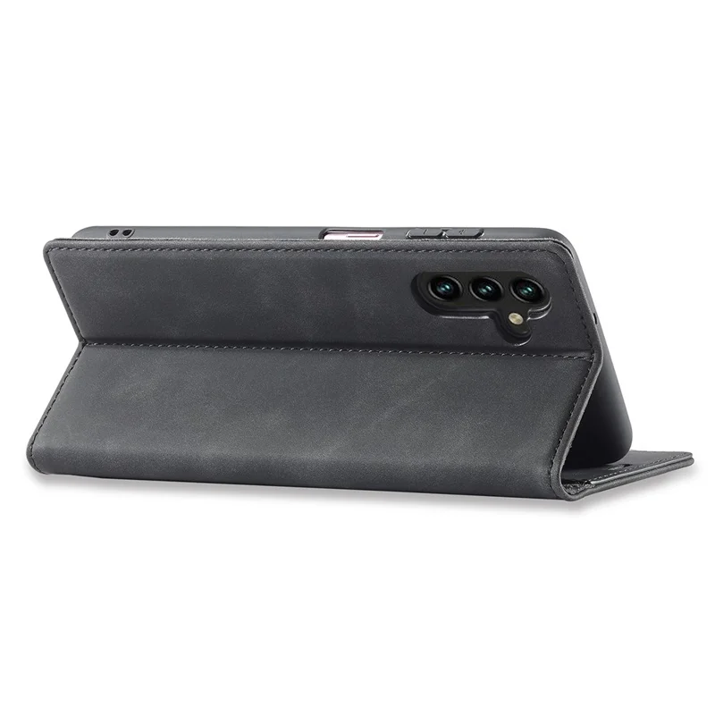 LC.IMEEKE For Samsung Galaxy A17 5G Case Wallet Microfiber Leather Phone Cover - Black