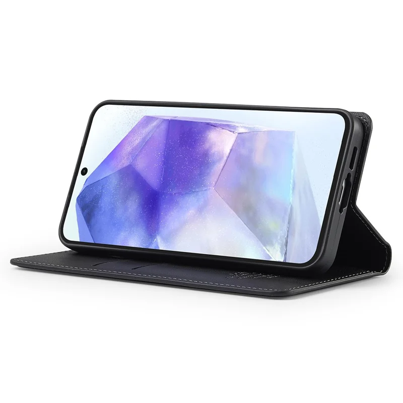 LC.IMEEKE L1 Serie für Samsung Galaxy A17 5G Hülle Kunstleder Geldbörse Ständer Schutzhülle Handy - Schwarz