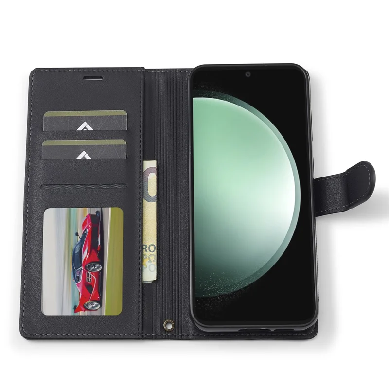 LC.IMEEKE L2 Series for Samsung Galaxy A17 5G Case PU Leather Wallet Detachable Magnetic Phone Cover - Black