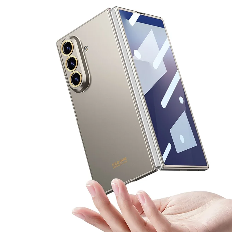 GKK Para Samsung Galaxy Z Fold7 5G Funda Rígida de PC con Cristal Templado, Ultradelgada, Cubierta para Teléfono - Negro