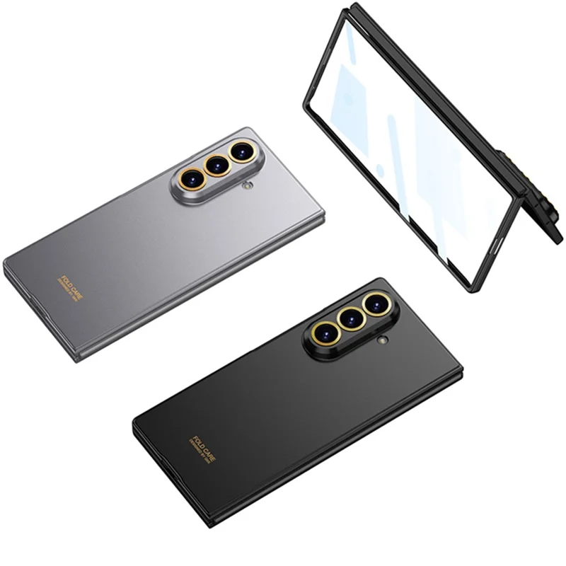 GKK Para Samsung Galaxy Z Fold7 5G Funda Rígida de PC con Cristal Templado, Ultradelgada, Cubierta para Teléfono - Negro