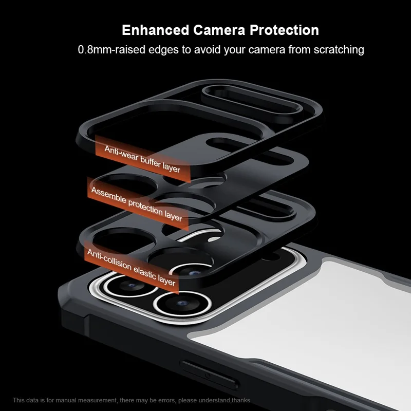 XUNDD per iPhone 17 Pro Cover Antiurto TPU + Acrilico Trasparente per Cellulare