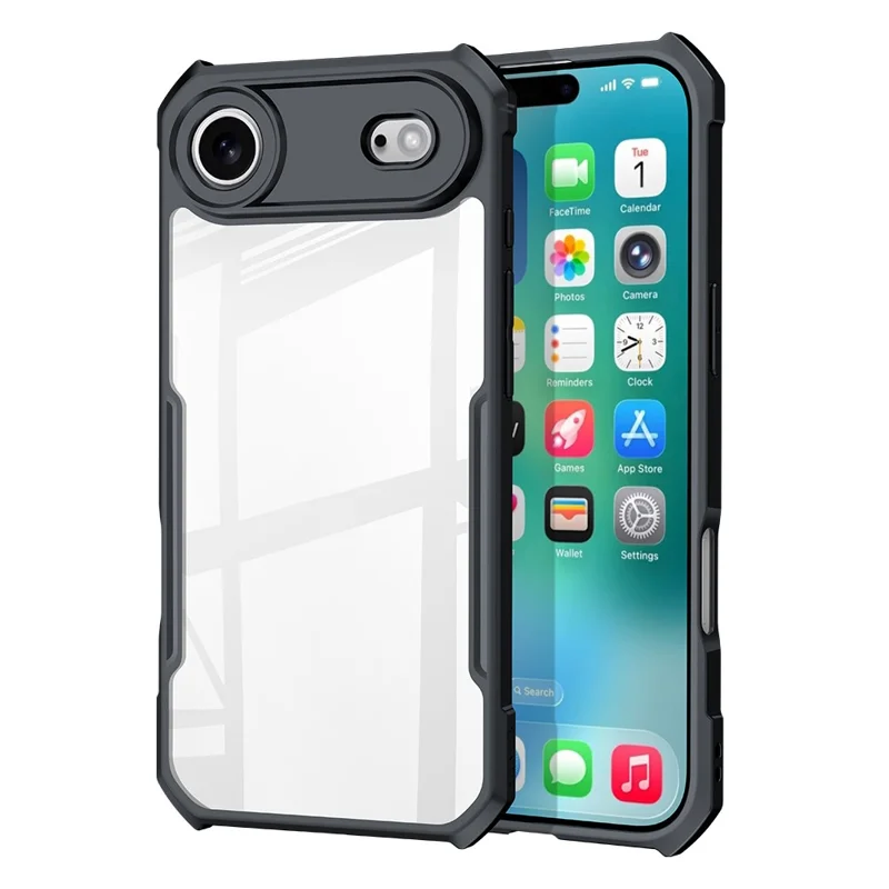 XUNDD Para iPhone 17 Capa de Ar Resistente a Quedas TPU + Acrílico Transparente Capa de Telefone