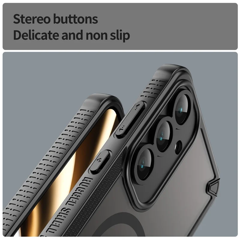 For Samsung Galaxy S25 FE Magnetic Case Compatible with MagSafe TPU + PC Phone Back Cover - Black