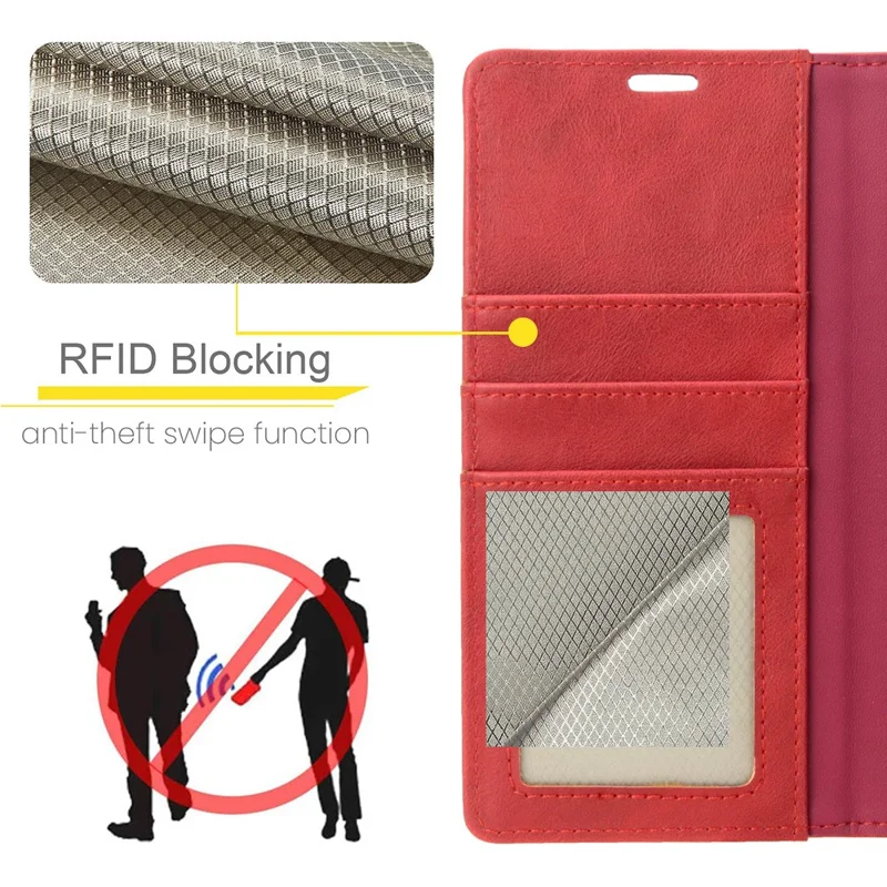 Acquisto all'ingrosso per Samsung Galaxy S25 Ultra Cover in pelle magnetica con 3 slot per carte, custodia telefonica pieghevole staccabile - Rosso