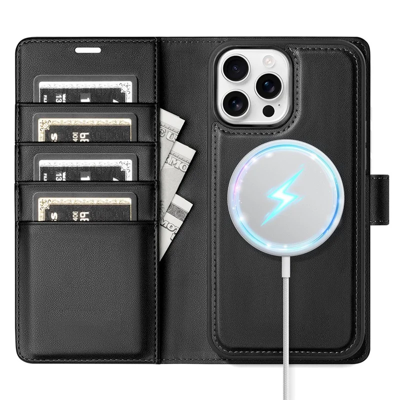 Bulk Purchasing For iPhone 14 Pro Max Wallet Case Compatible with MagSafe Detachable Leather Flip Phone Cover - Black
