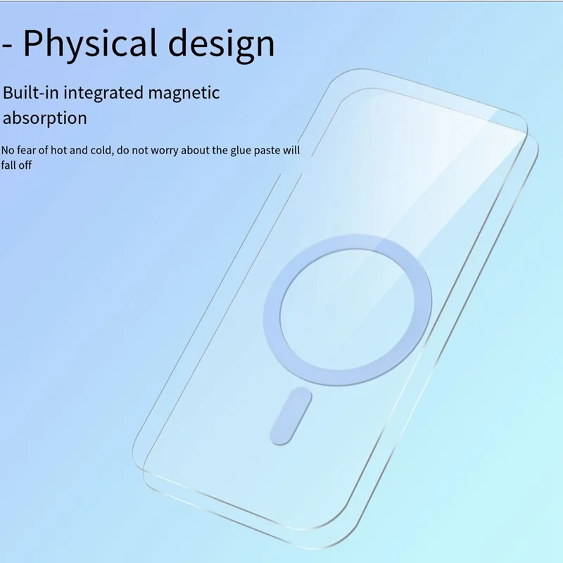 For iPhone 15 Pro Max Case Compatible with MagSafe Clear PC + TPU Sealed Magnetic Phone Cover - Sky Blue