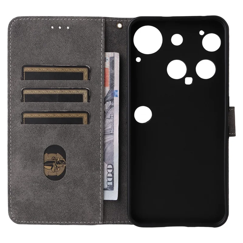 For Nothing Phone (3) 5G Case Wallet RFID Blocking PU Leather Phone Cover Stand with Strap - Black
