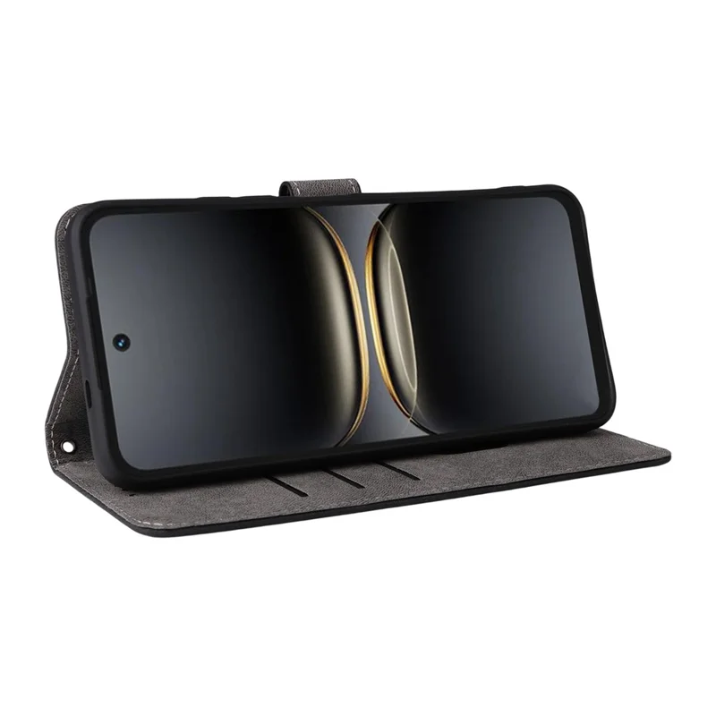 For TECNO Spark 40C Case Wallet RFID Blocking PU Leather Phone Cover Stand with Strap - Black