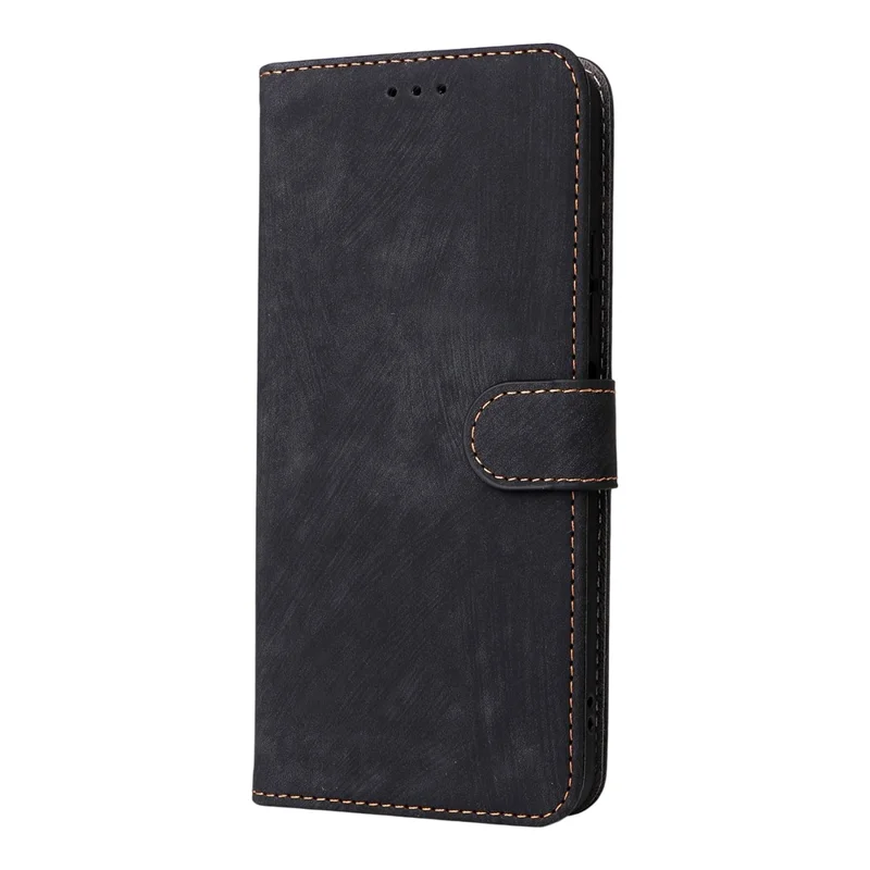 For TECNO Spark 40C Case Wallet RFID Blocking PU Leather Phone Cover Stand with Strap - Black