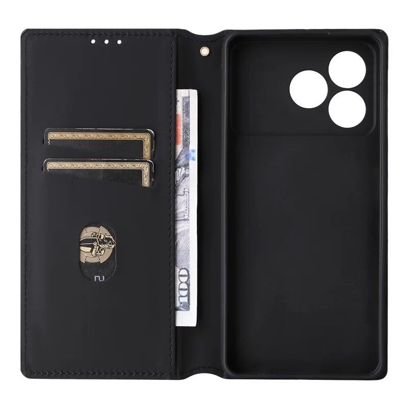 Per ZTE Blade A36 / nubia A36 Cover a Portafoglio con Rombi Stampati in Pelle - Argento