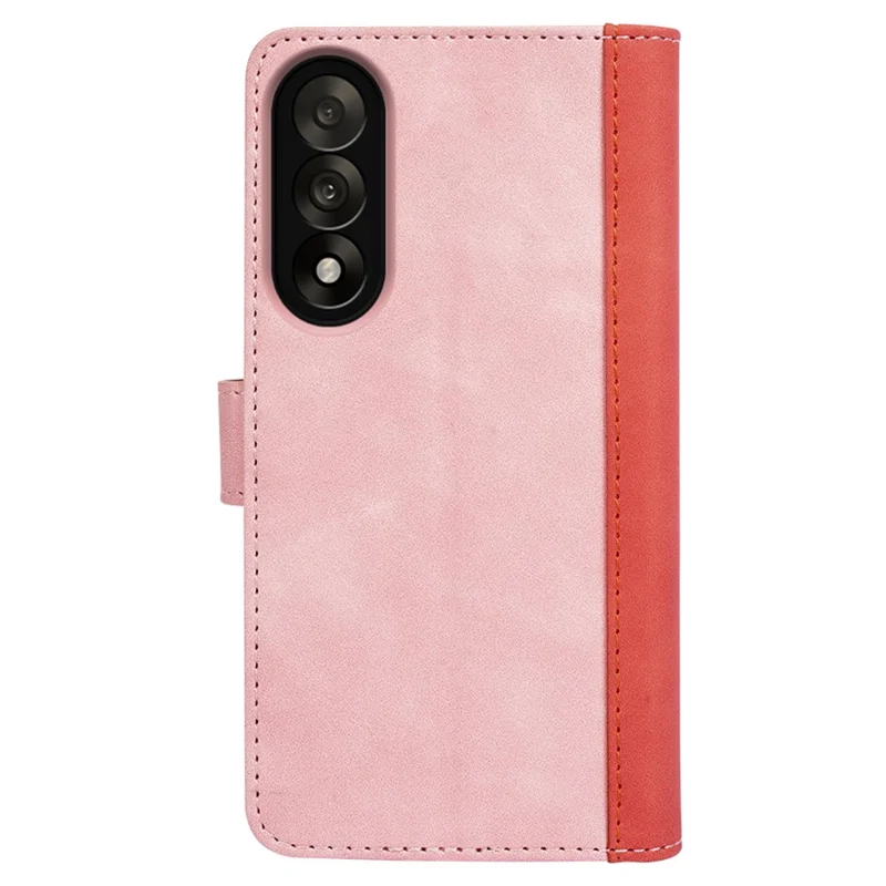 For OnePlus Nord 5 5G / Ace 5 Ultra 5G Wallet Case Leather Phone Cover Splicing Color - Pink