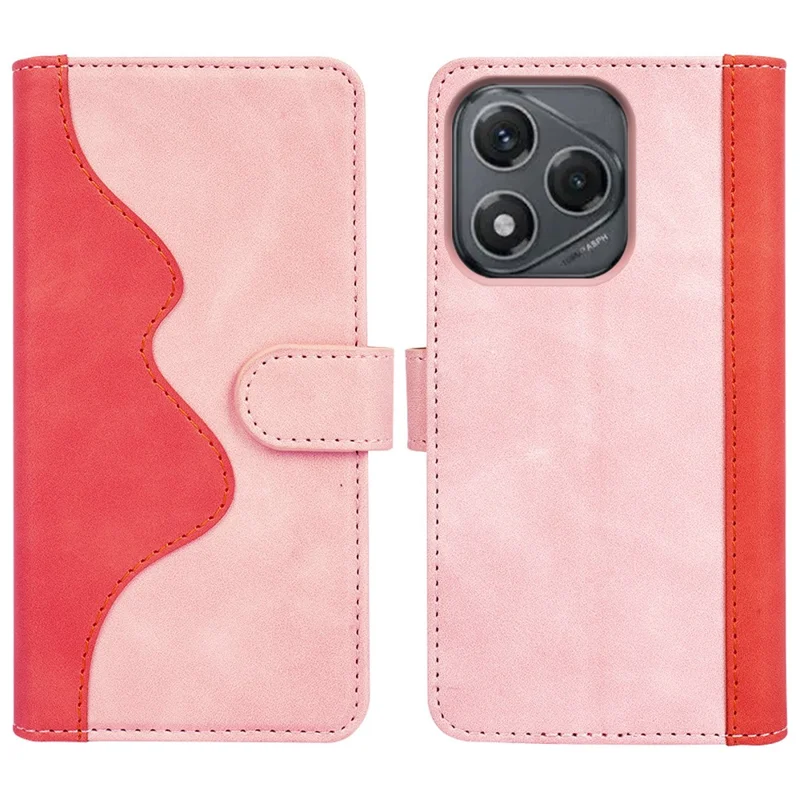 Funda Cartera Inteligente For Honor 400 de Cuero con Diseño Bicolor - Rosa