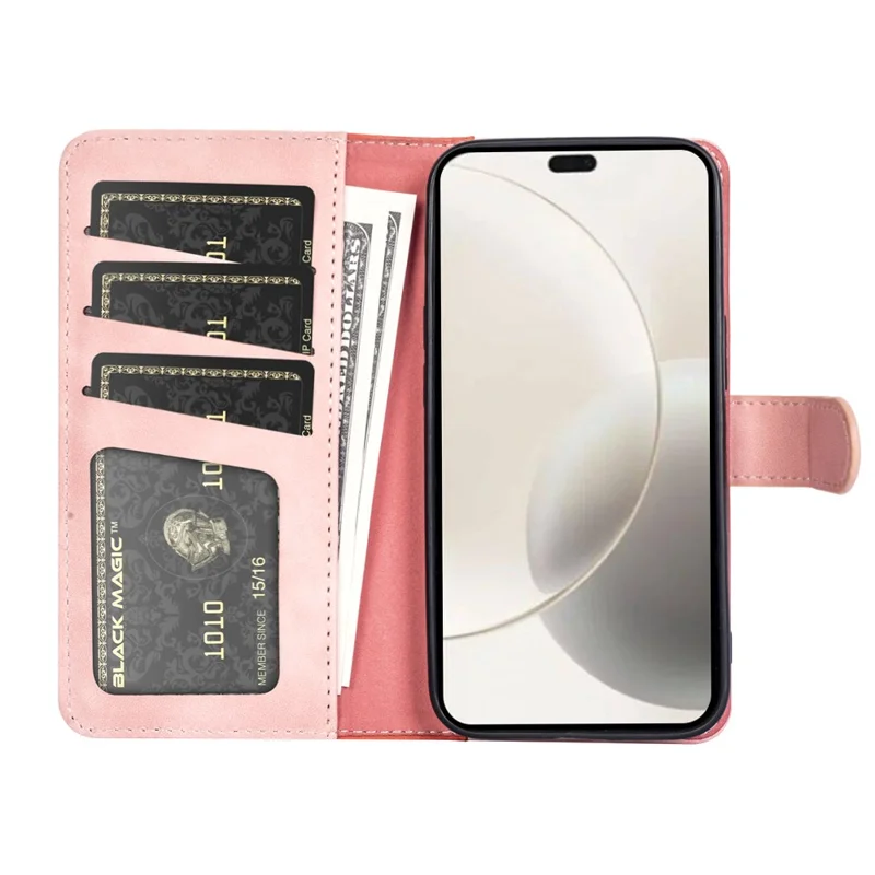 Funda Cartera Inteligente For Honor 400 de Cuero con Diseño Bicolor - Rosa