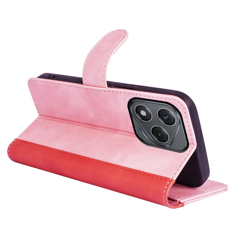 Funda Cartera Inteligente For Honor 400 de Cuero con Diseño Bicolor - Rosa