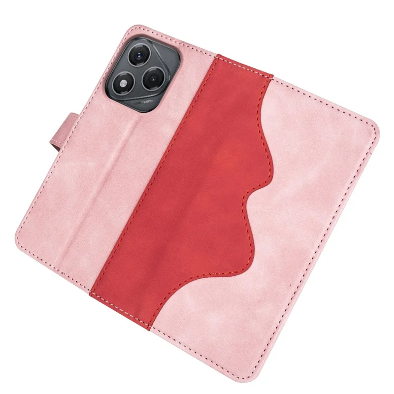 Funda Cartera Inteligente For Honor 400 de Cuero con Diseño Bicolor - Rosa