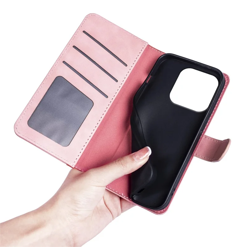 Funda Cartera Inteligente For Honor 400 de Cuero con Diseño Bicolor - Rosa