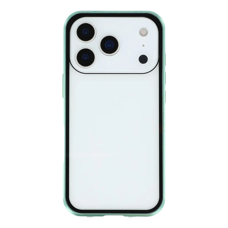 For iPhone 17 Pro Max Case with Anti-Spy Screen Protector Tempered Glass Metal Phone Cover Magnetic Clasp - Green