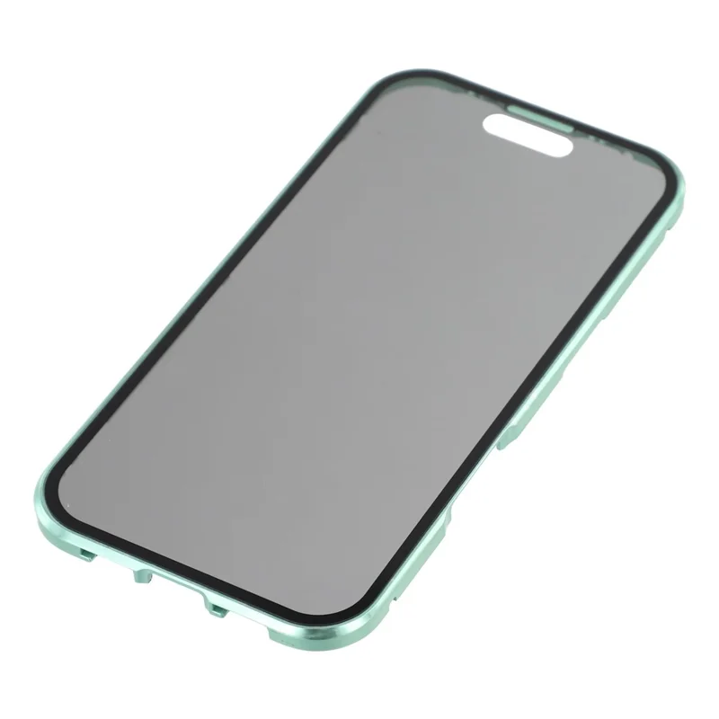 For iPhone 17 Pro Max Case with Anti-Spy Screen Protector Tempered Glass Metal Phone Cover Magnetic Clasp - Green